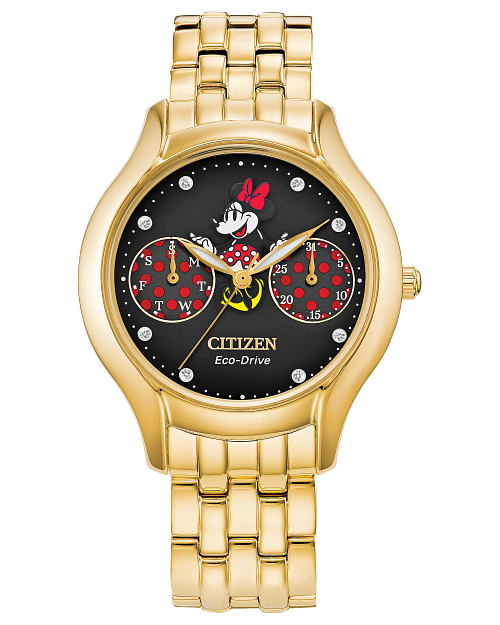 Positively Minnie Black Dial Stainless Steel Bracelet FD4018 55W